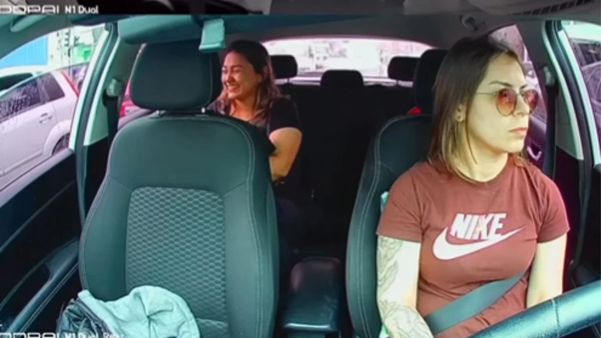 motorista grava 'pum de cão' em corrida em itapema, vídeo viral de andressa matos