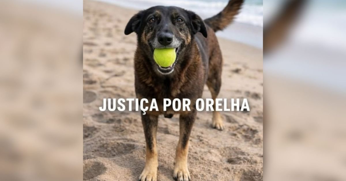 Cão comunitário 'Orelha' ferido na Praia Brava, Florianópolis