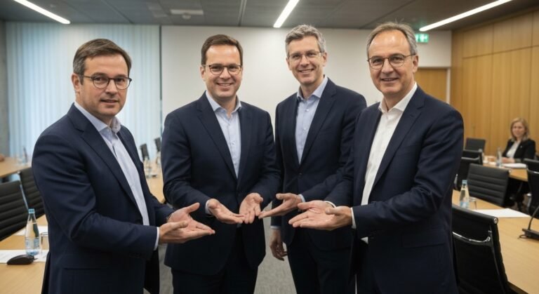 Executivos da dsm-firmenich e CVC selam acordo bilionário em sala de reuniões