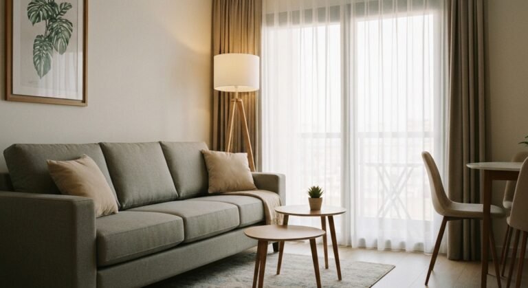 Bulldog Francês descansando em um apartamento pequeno