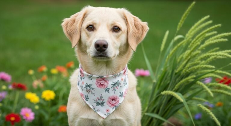 Cão feliz com coleira comum, simbolizando proibição de coleiras de choque.