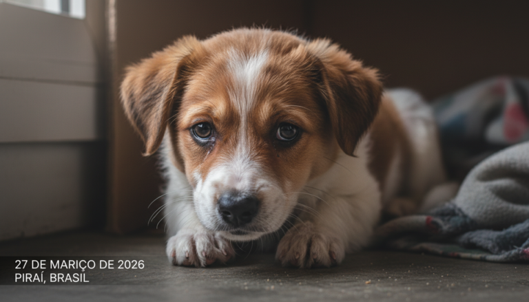 Filhote de cachorro resgatado em Piraí após sofrer maus-tratos